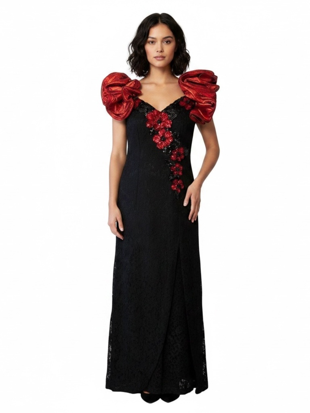 Loralie Vintage 80’s embellished lace gown women’s size 14 (fits smaller)